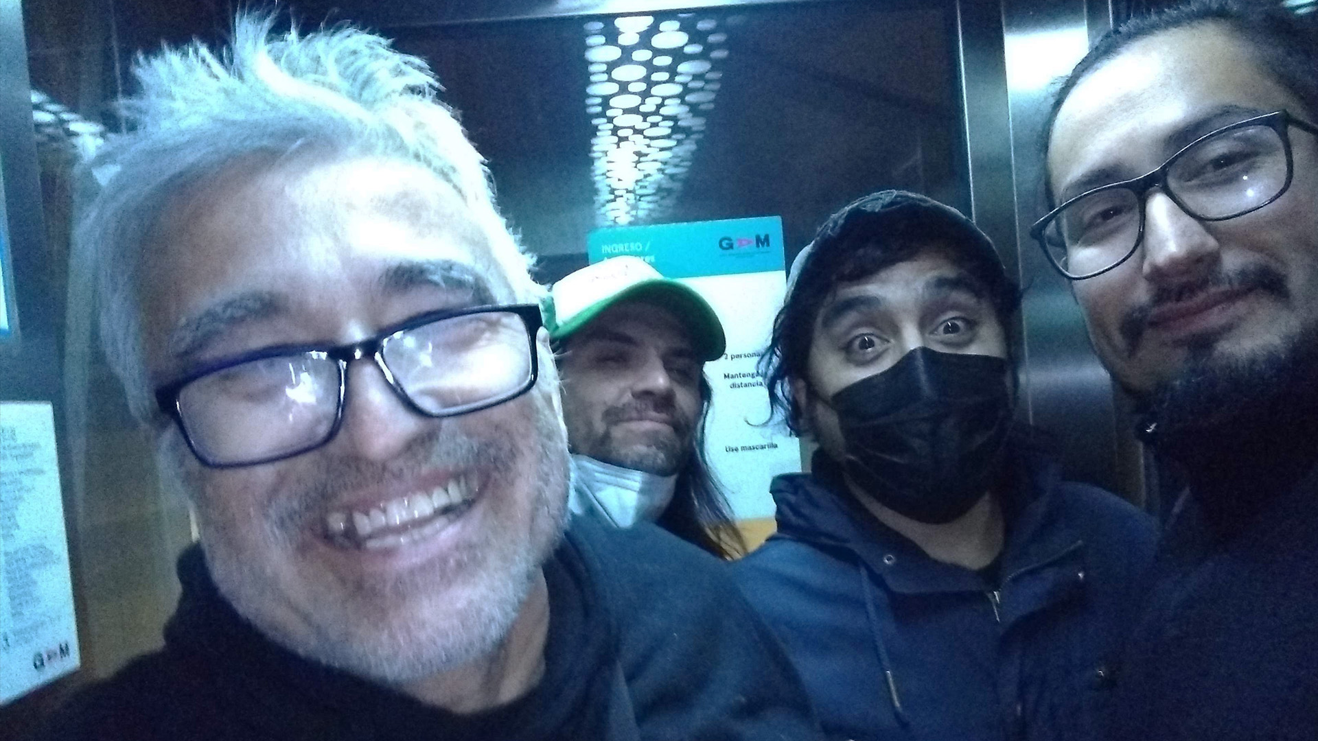 Con Joge Gonzalez, Ed Quiroz y Alfonso Arevalo